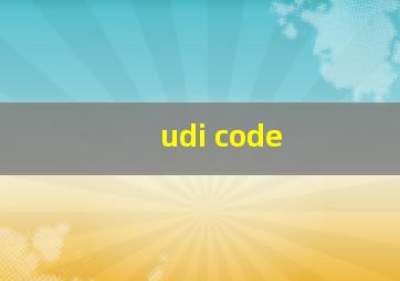 udi code